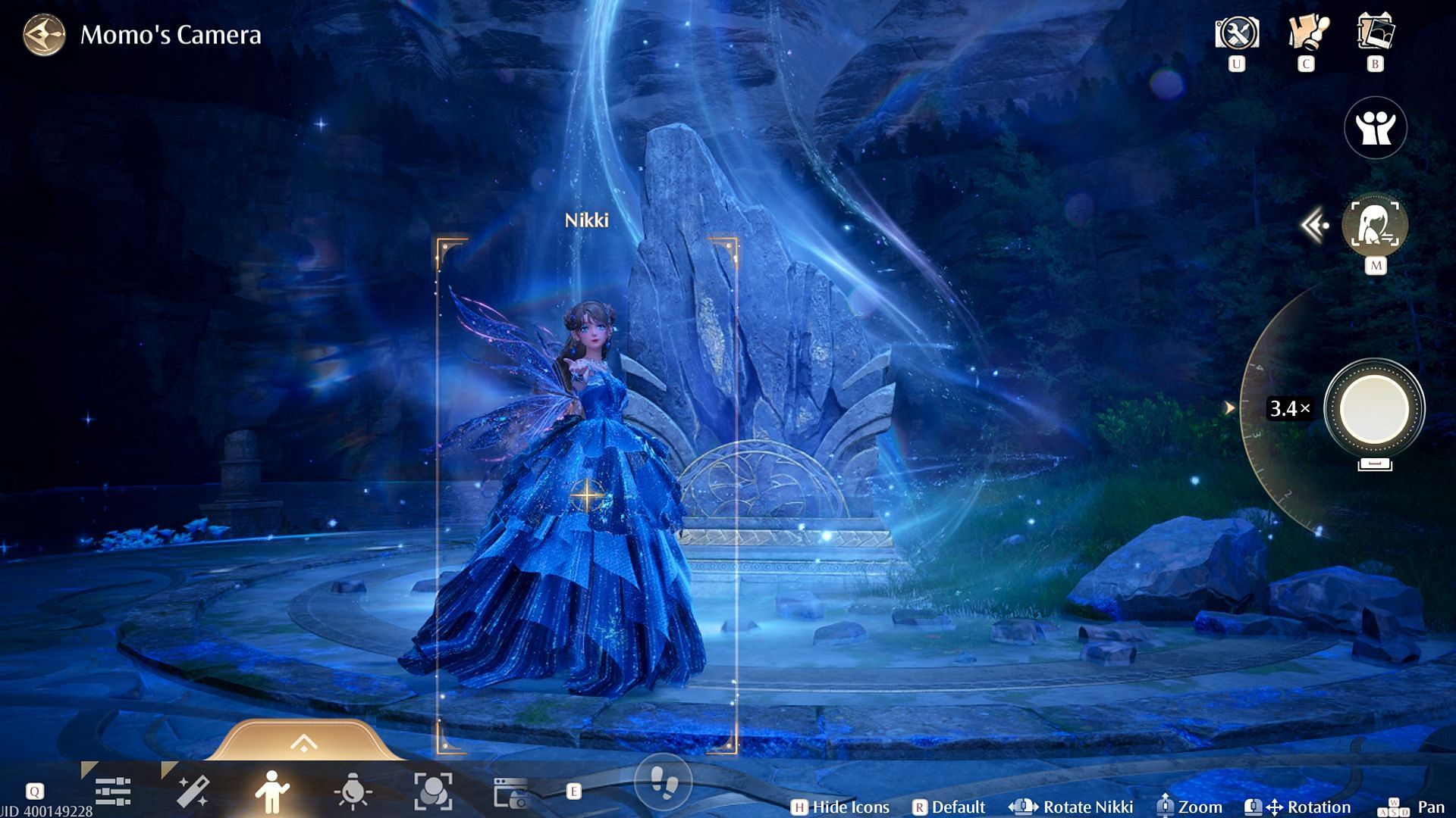 Take a picture of Nikki in front of the Wishing Tablet (Image via Sportskeeda Gaming/Infold Games)